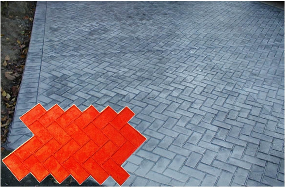 Venetian Brick Pattern Decorative Concrete Cement Plaster texture Stamp Mat NEW 
