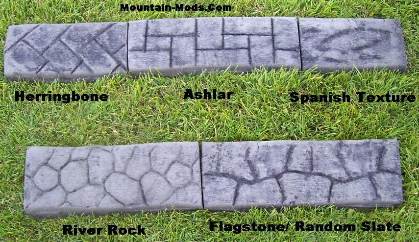 Concrete cement Landscape Curbing Cobblestone Imprint Texture Pattern Roller New 